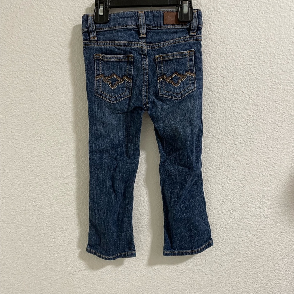 Shyanne Kids Blue Jeans with Brown Accents